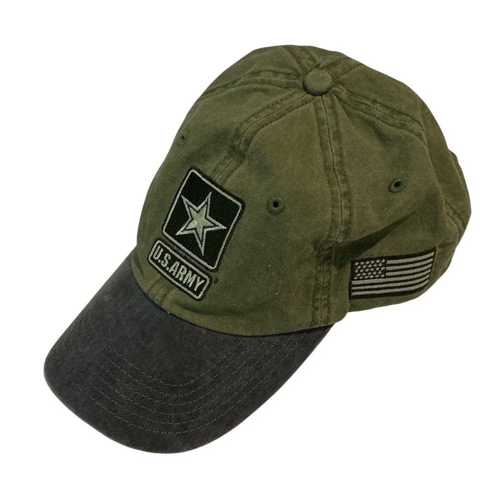 U.S. Army Baseball Cap Unisex Adjustable Olive Green Grey Star Logo Hat
